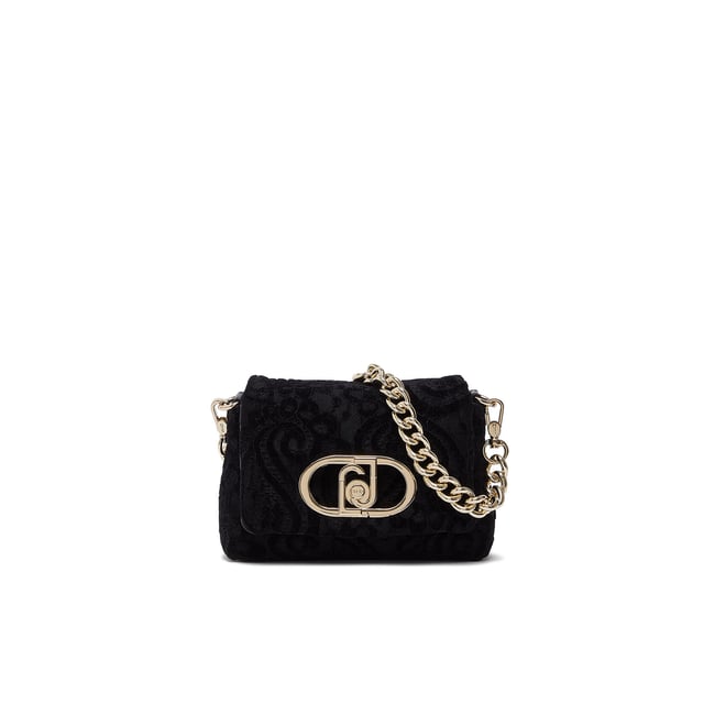 Sac LaPuffy format petit en dentelle noir <span itemprop=