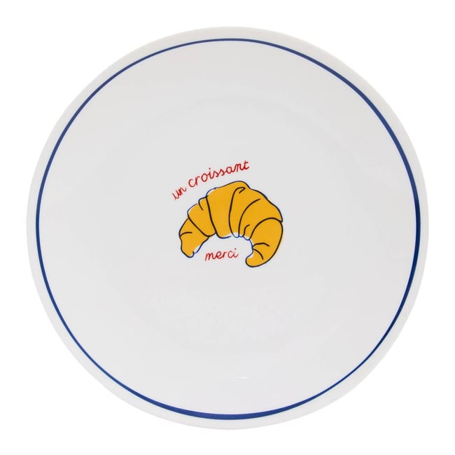 Lot de 6 assiettes dessert Fra ronde D.19cm bleu - ATMOSPHERA