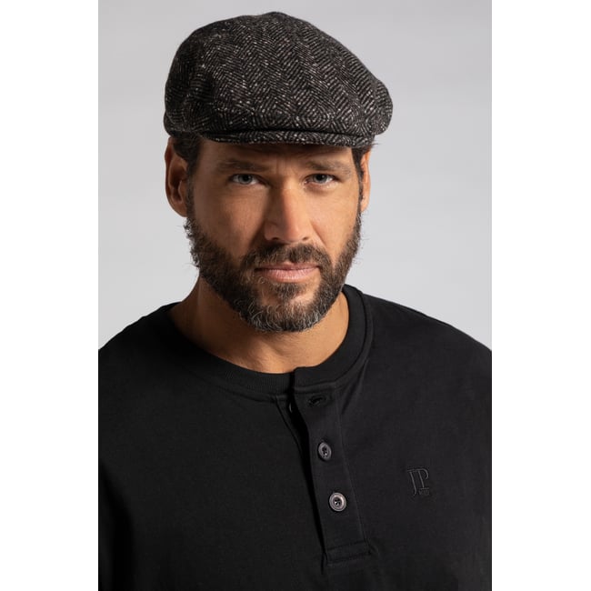 Casquette en mélange de laine à marron <span itemprop=