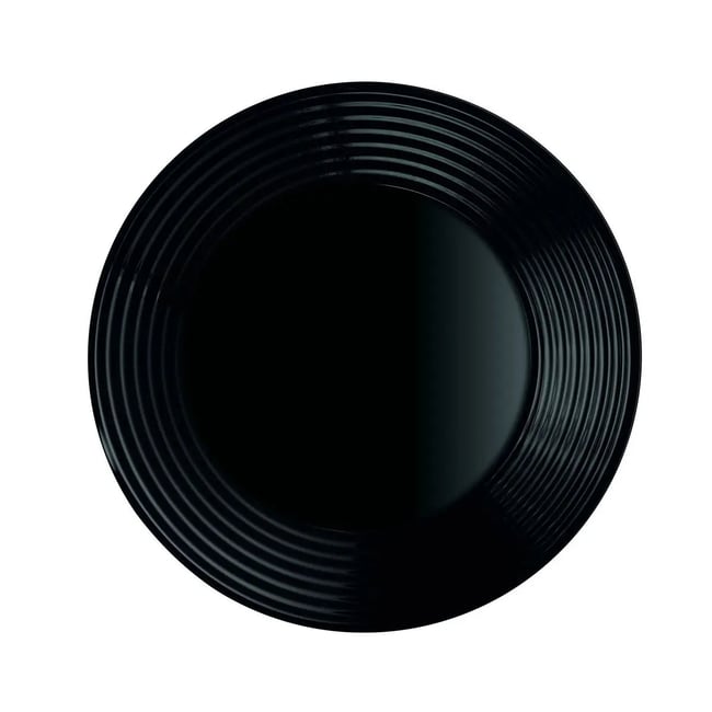 6 assiettes creuses noires 24cm -HARENA Couleur noir <span itemprop=