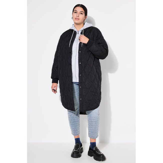 Manteau matelassé, Straight Shape noir <span itemprop=
