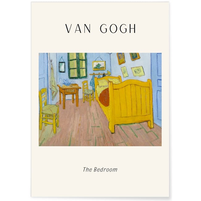 Affiche Van Gogh - The Bedroom Couleur blanc <span itemprop=