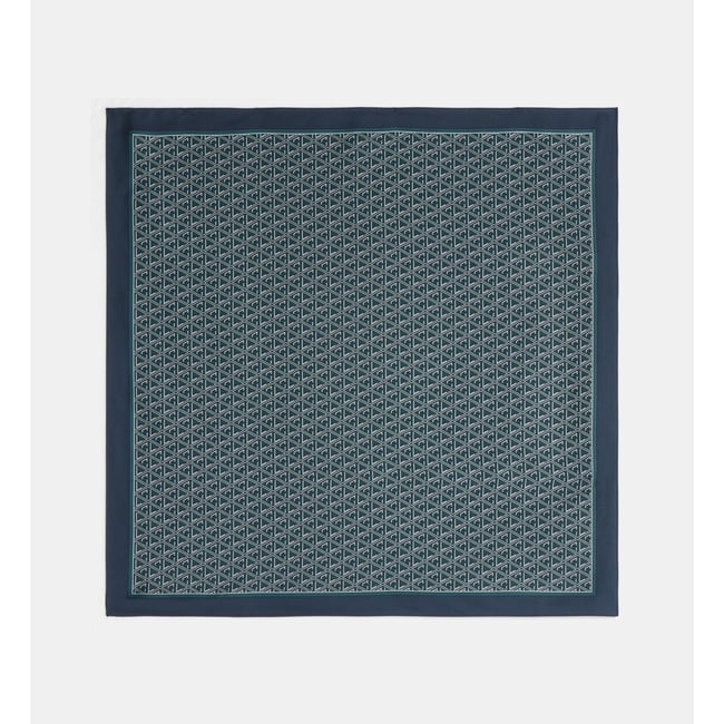 Carré de soie barnaby bleu gris <span itemprop=