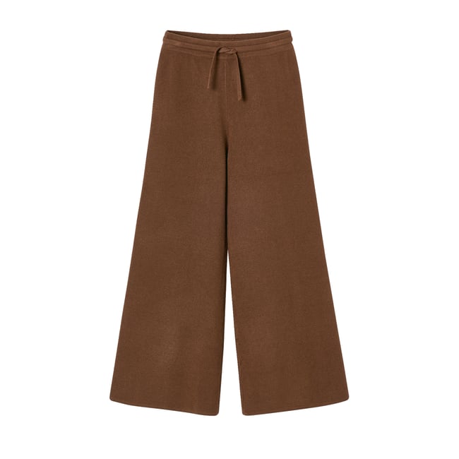 Pantalon large chocolat <span itemprop=