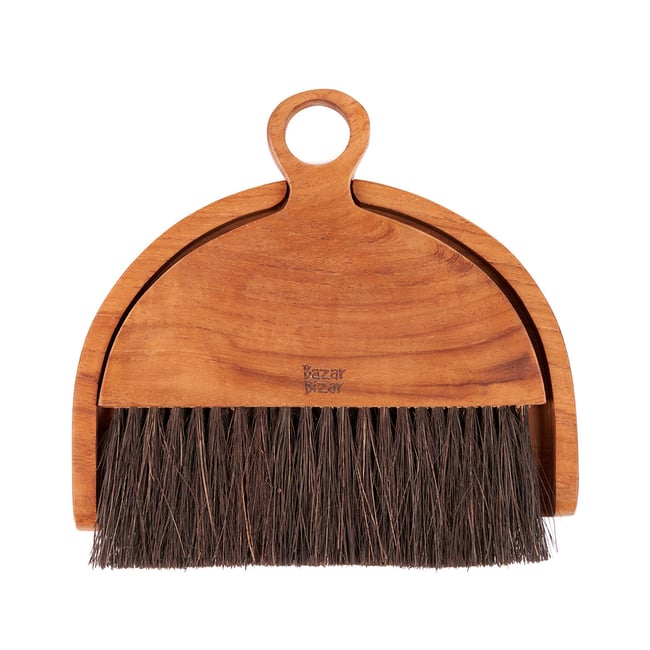 Balai en teck HAYA Couleur beige <span itemprop=