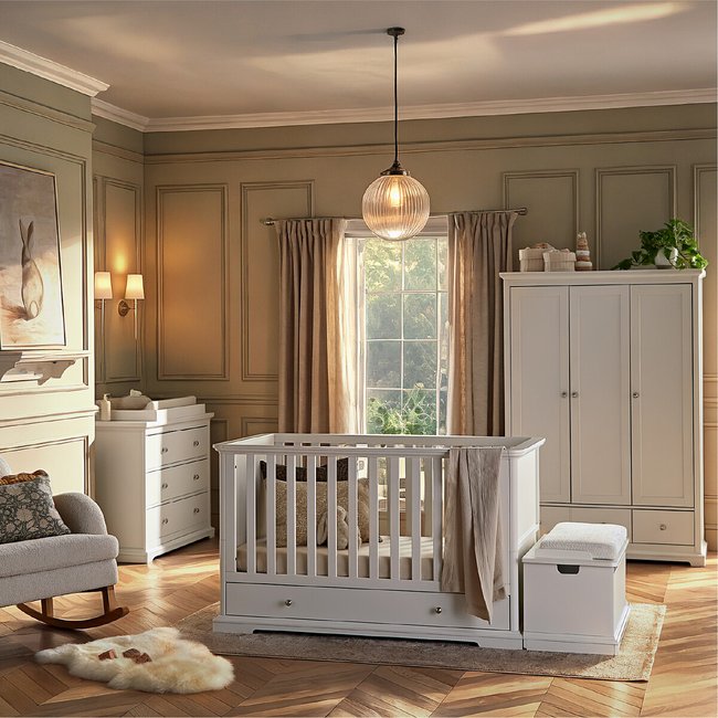 Beaumont 3-Piece Nursery Furniture Set, white, CUDDLECO