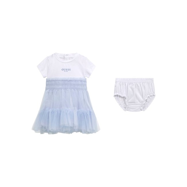 Ensemble Robe Cintrée Et Évasée Et Culotte blanc <span itemprop=