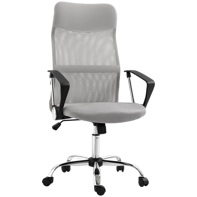 Chaise de bureau Tissu maille Gris Couleur gris <span itemprop=