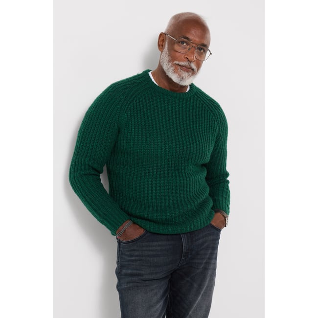 Pull Col Rond Style Marin vert <span itemprop=