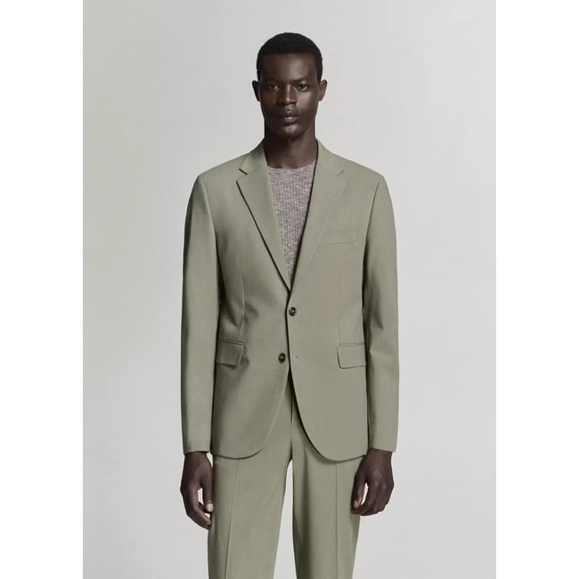 Veste costume Milán slim-fit vert <span itemprop=