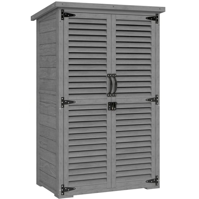 Abri de jardin Bois de sapin Gris gris <span itemprop=
