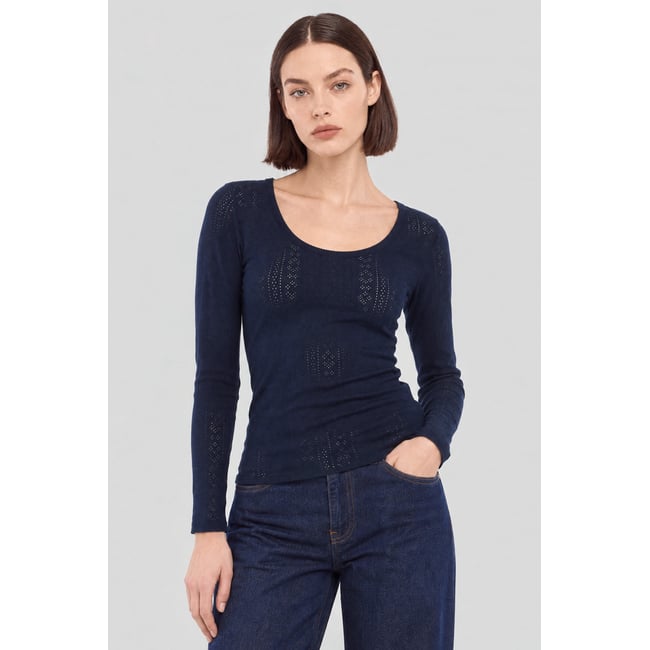 T-shirt manches longues - coton seal <span itemprop=