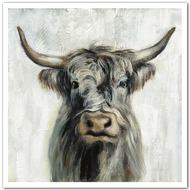 Affiche Vache highland aquarelle - HEXOA