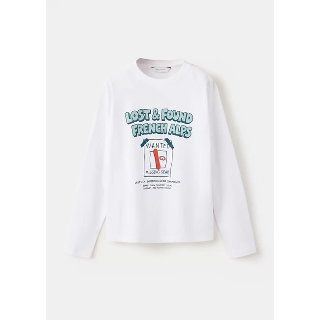 T-shirt imprimé French Alps blanc <span itemprop=