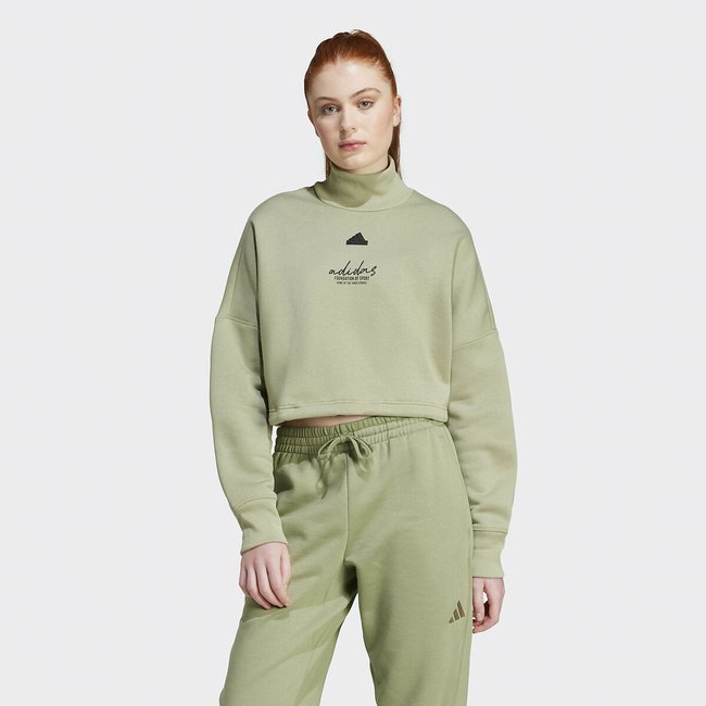 SIGNATURE GRAPHIC Cropped Sweatshirt grün ADIDAS SPORTSWEAR
