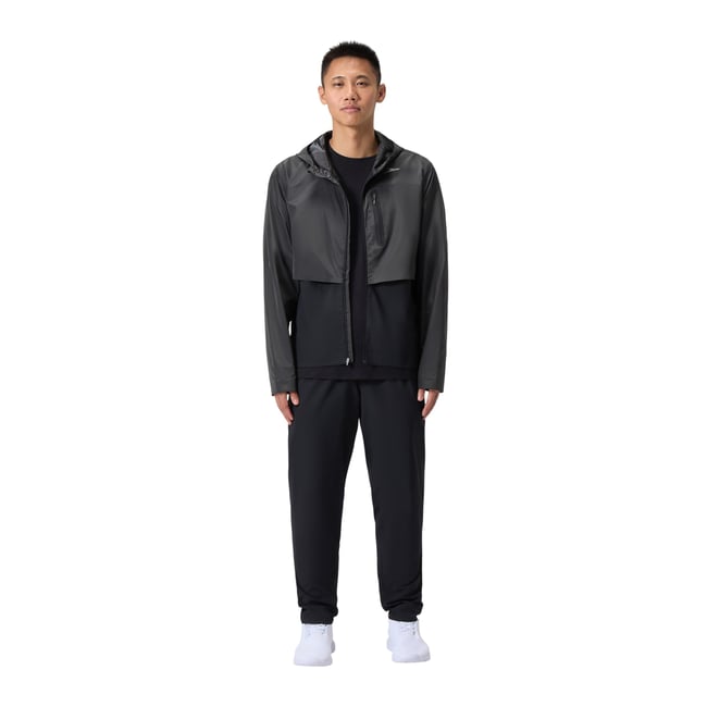 Veste bicolore, légère et extensible à capuche PRO noir <span itemprop=