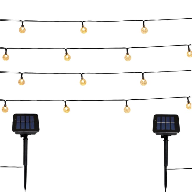 Lot de 2 Guirlandes solaires 2x FESTY Couleur transparent <span itemprop=