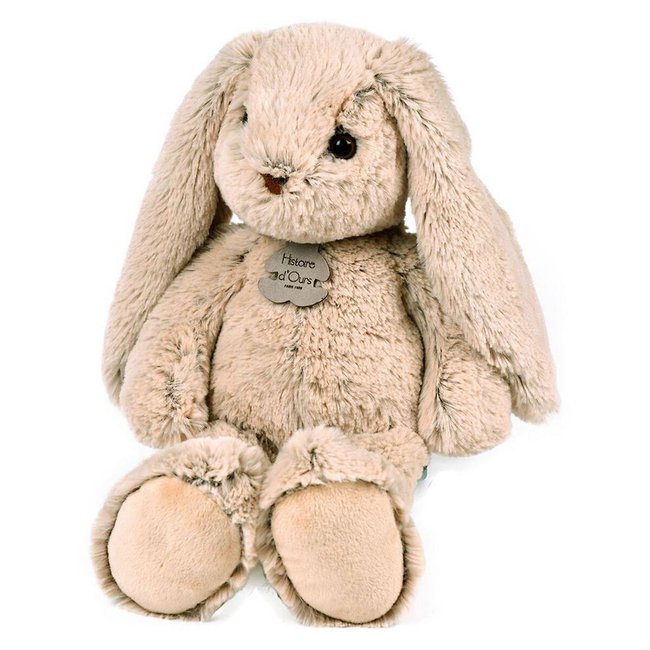 Peluche copain câlin lapin 40 cm beige beige <span itemprop=