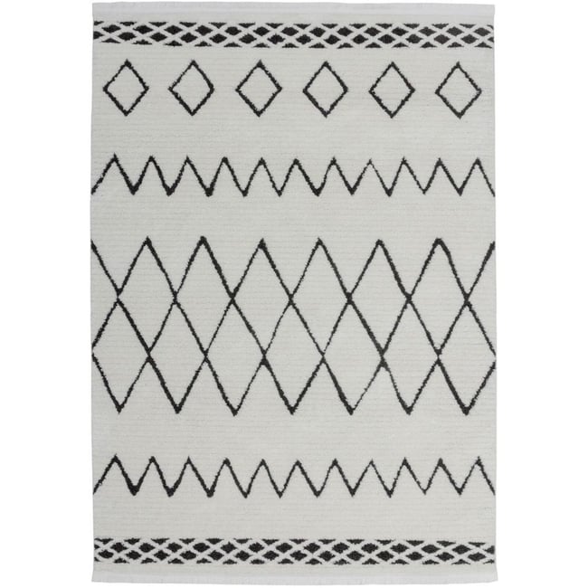 Tapis rectangulaire tissé, AGADIR Couleur noir <span itemprop=