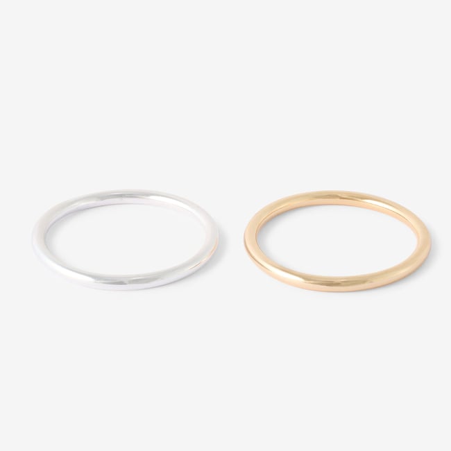 Set de 2 joncs doré et argenté v019844 <span itemprop=