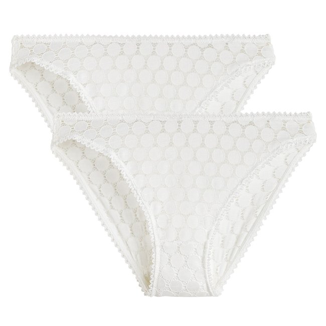 Lot de 2 slips en dentelle Meylo - LA REDOUTE COLLECTIONS