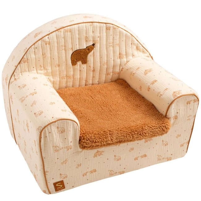 Fauteuil club ORSINO Couleur beige <span itemprop=