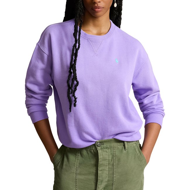 Womens polo crew neck sweatshirt cheap