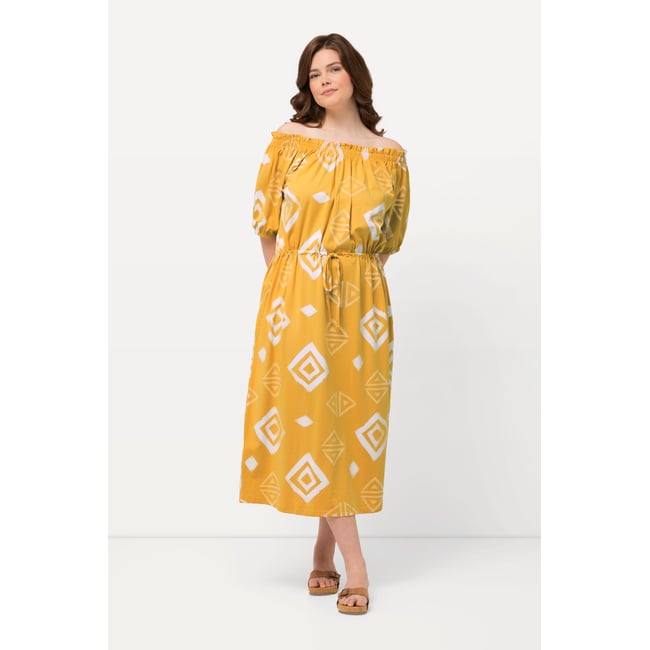 Robe maxi en coton bio, manches courtes sable <span itemprop=