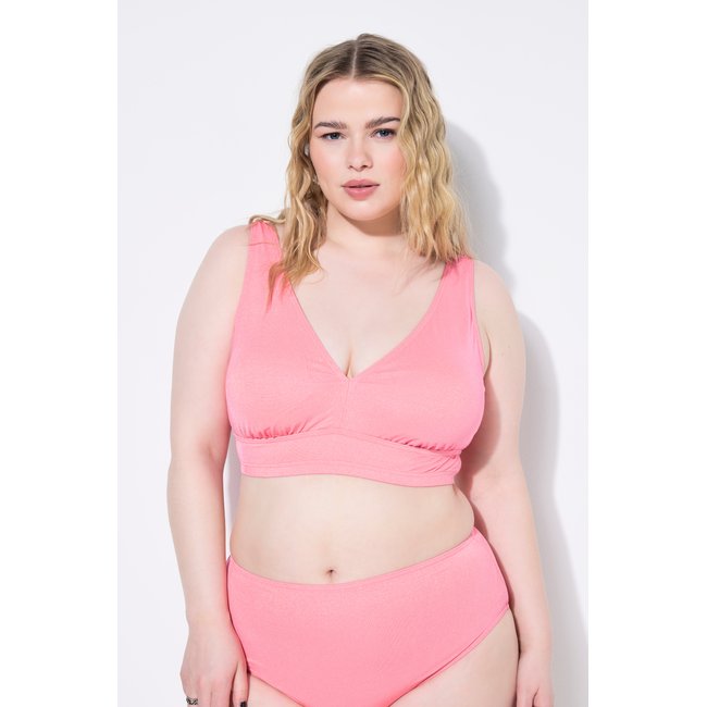 Haut de bikini à coques souples rose <span itemprop=