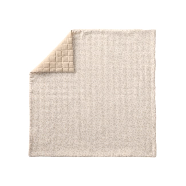 Couverture / Fond de parc en gaze de coton HYGGE Couleur beige imprimé <span itemprop=