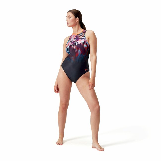 Costume da bagno intero Hydrasuit nero/rosso/blu SPEEDO