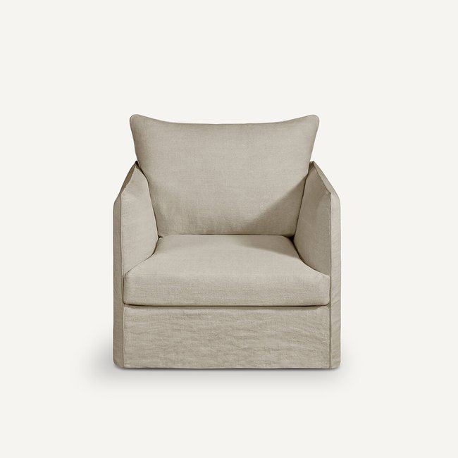 Thick stonewashed linen armchair, Neo Chiquito - AM.PM