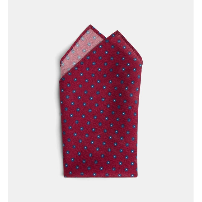 Pochette de costume lainypri motifs laine bordeaux <span itemprop=