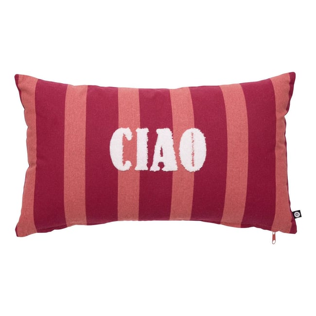 Coussin rectangulaire BICHETTE rouge grenat <span itemprop=