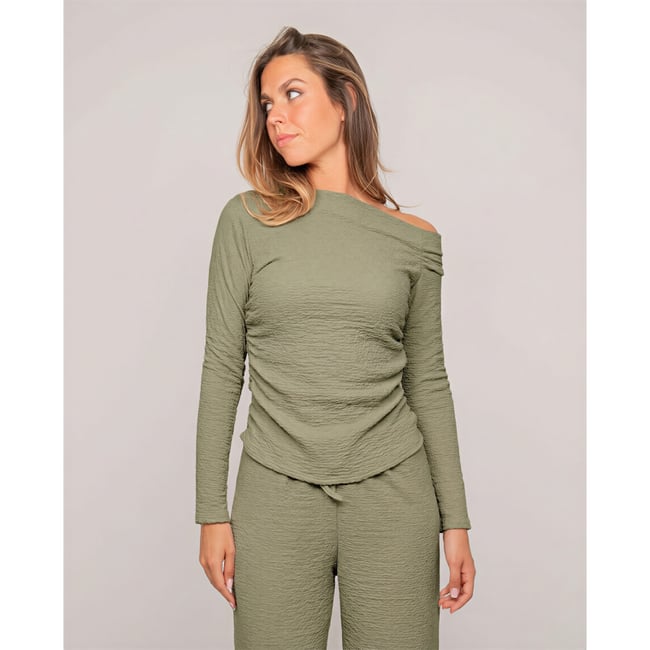 Top Manches Longues Asymétrique Texturé Florita - DONA LISA
