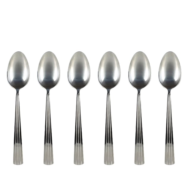 Lot de 6 cuillières 20cm, LOUISE Couleur inox <span itemprop=