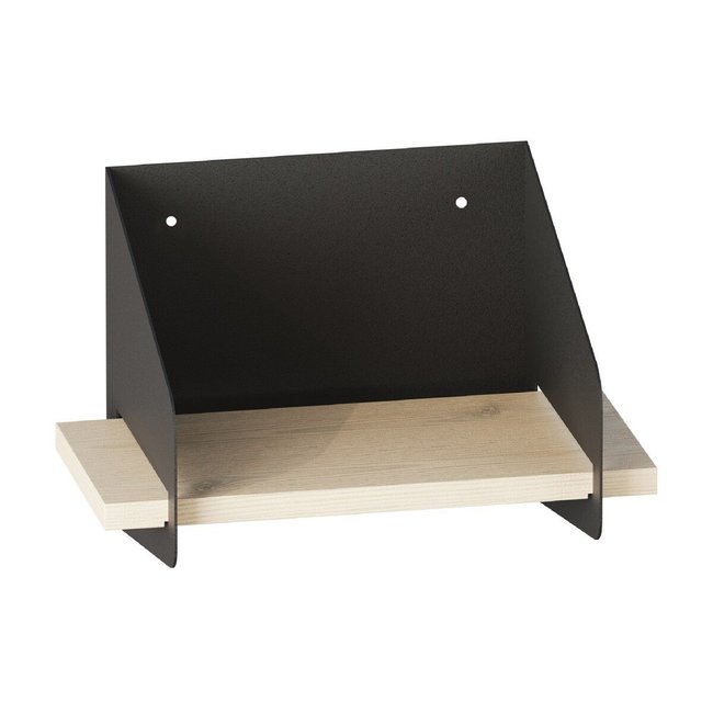 Etagère murale avec tablette en pin massif et Métal L30 cm - WREN - CALICOSY