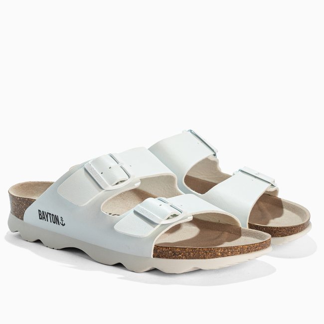 Sandales ATLAS pour femme blanc <span itemprop=
