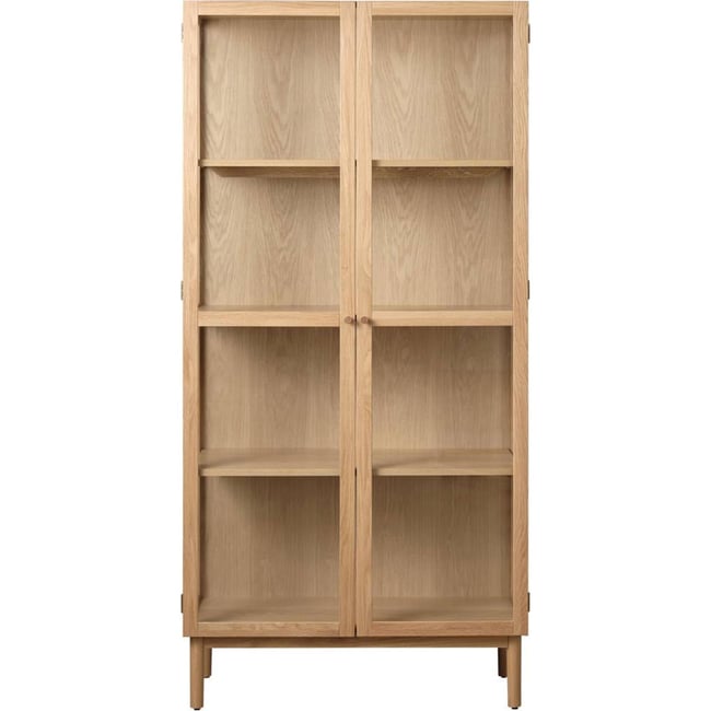Vitrine haute 2 portes en chêne NULLET Couleur chêne naturel <span itemprop=