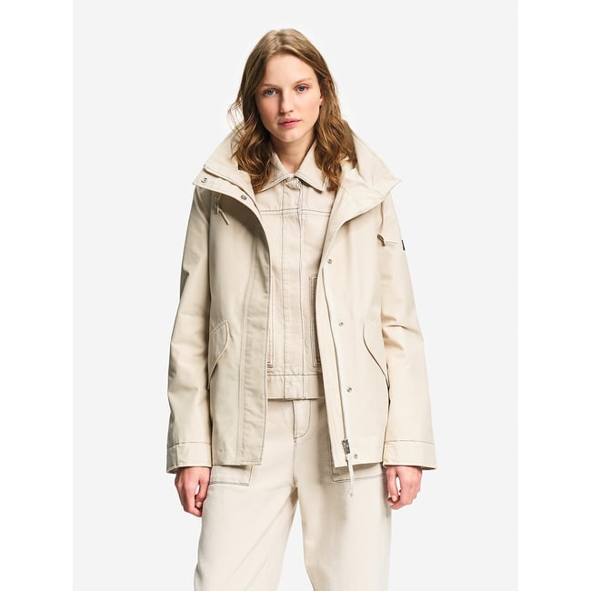Parka courte à capuche fishtail MTD®  sable <span itemprop=