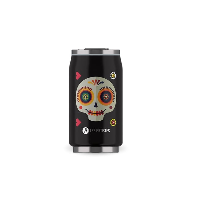 Canette isotherme Sugar Skull 280 ml Couleur noir <span itemprop=