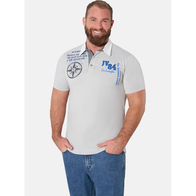Polo NESSON gris clair <span itemprop=