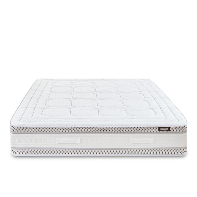 Matelas Ressorts ensachés 33 cm CHAMPS ÉLYSÉES Couleur blanc <span itemprop=
