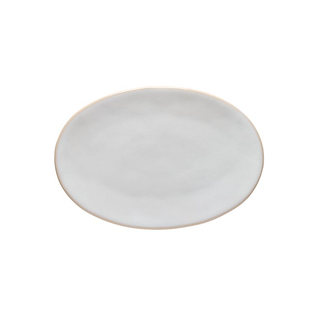 Assiette/Plat ovale en grès, RODA Couleur blanc <span itemprop=
