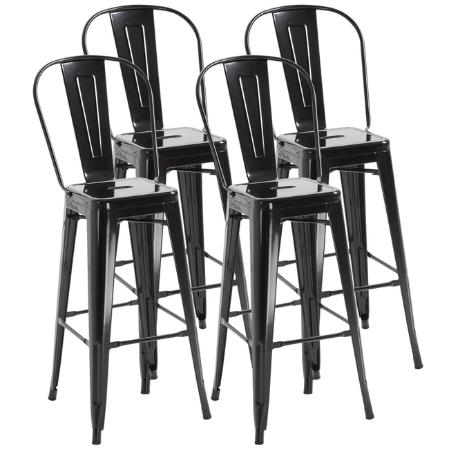 Tabouret de bar Métal Noir Couleur noir <span itemprop=
