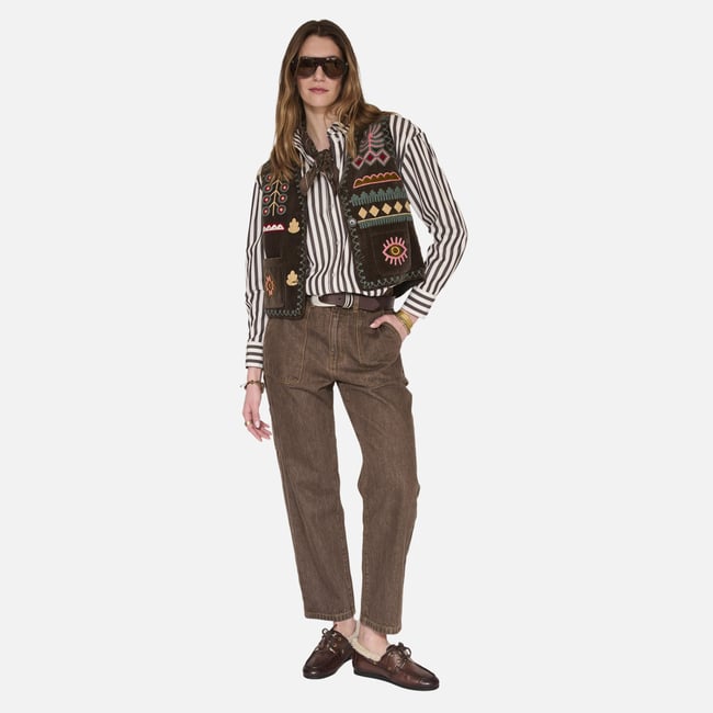 Jean THE WORKER DUDLEY coffee <span itemprop=