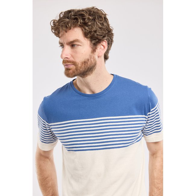 T-shirt rayé en coton et lin - ARMOR-LUX