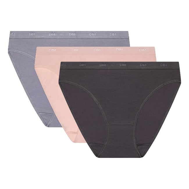 3 Boxers Femme Dim Les Pockets Ecodim Coton Finitions Extra-Plates