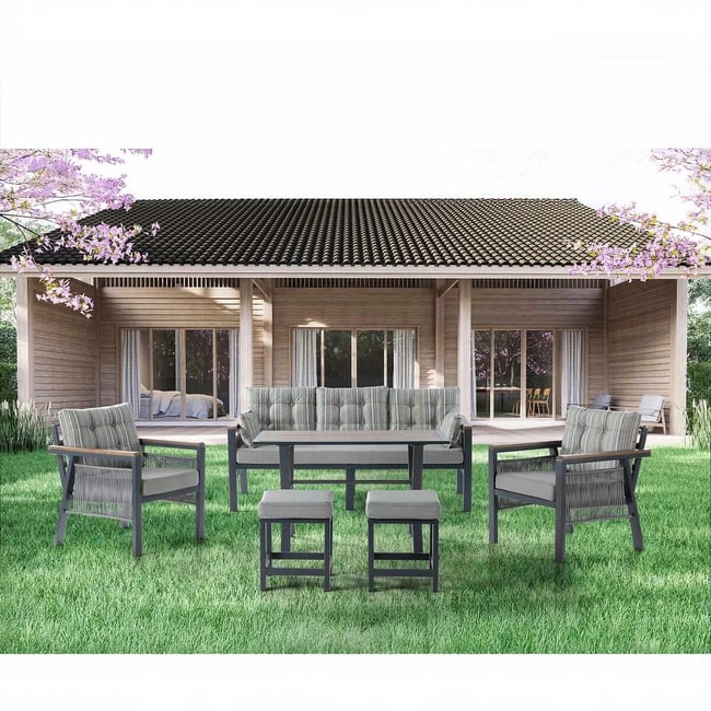 Комлпект садовой мебели для отдыха Lilyum / Lilyum 3+1+1+2 разноцветный SO'HOME