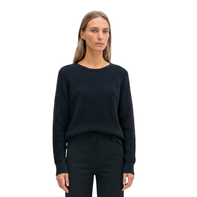 Pull à col rond loose en coton biologique lourd - MARC O'POLO